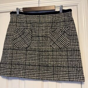 Nanette Lepore Black and White Mini Skirt